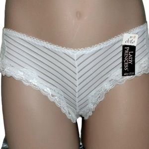 Plus size lace white panties